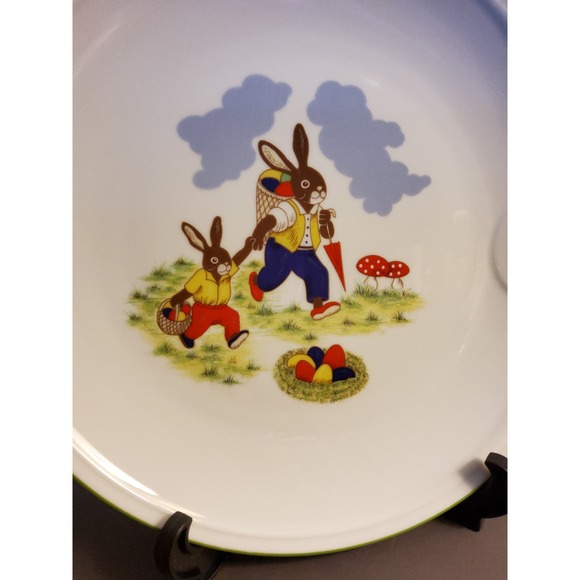 Dad and young bunny gathering eggs for Easter by Kaiser of West Germany - Picture 2 of 3